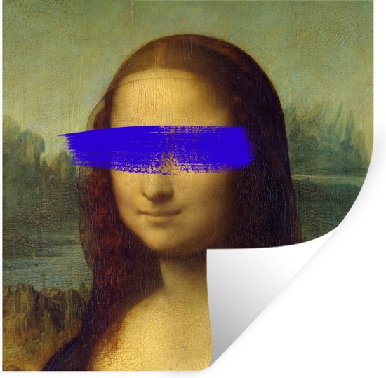 Muurstickers - Sticker Folie - Mona Lisa - Leonardo da Vinci - Kunst - 100x100 cm - Plakfolie - Muurstickers Kinderkamer - Zelfklevend Behang XXL - Zelfklevend behangpapier - Stickerfolie