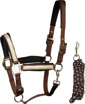 Harry's Horse Halsterset  Glitter - Dark Brown - full