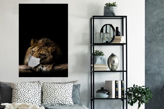 Affiche Bouche bouche - Lion - Animaux - 80x120 cm
