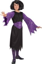 Carnival Toys Heksenjurk Junior Polyester Paars/zwart Mt 6-11 Jaar