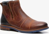 Van Beers leren heren chelsea boots - Cognac - Maat 46 - Echt leer