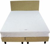Bedworld Boxspring 120x210 - Stevig - Linnenlook - Olijfgroen (S31)