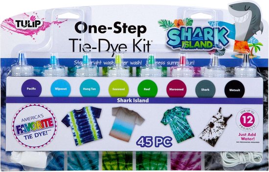 Tulip One-Step Tie Dye - Kit de teinture en une étape Shark Island 45 pièces