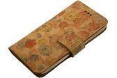 Made-NL vijf pasjes (Samsung Galaxy S21 Ultra) book case robuuste Beige rozen leer schijfmagneet