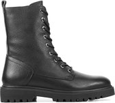 Lina Locchi Vrouwen Leren     Veterboots / Laarzen / Damesschoenen L1081 - Zwart - Maat 38