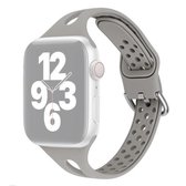 Siliconen vervangende horlogebanden voor Apple Watch Series 6 & SE & 5 & 4 40 mm / 3 & 2 & 1 38 mm (grijs)