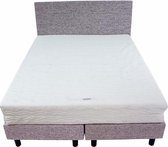 Bedworld Boxspring 200x210 - Stevig - Waterafstotend grof - Zilvergrijs (P88)