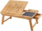 Laptopstandaard - Laptoptafel - Laptop tafel - 55 x 35 x 23 - Bruin