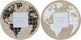 Fotolijsten DKD Home Decor Kristal Hout MDF Loft (2 pcs) (17 x 1 x 17 cm)