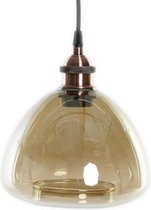 Plafondlamp DKD Home Decor Zwart Amber Metaal Kristal (19 x 19 x 25 cm)