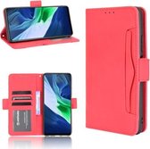 Voor Infinix Note 10 Pro/Note 10 Pro NFC Skin Feel Kalf Patroon Horizontale Flip Lederen Case met Houder & Kaartsleuven & Fotolijst (Rood)