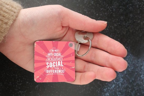 Porte-clés - Vintage - Design - Texte - Plastique