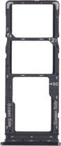 SIM-kaartlade + SIM-kaartlade + Micro SD-kaartlade voor Tecno Camon 12 Air CC6 (zwart)