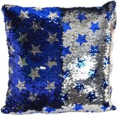 Kussen DKD Home Decor Blauw Ziverachtig (40 x 40 cm)