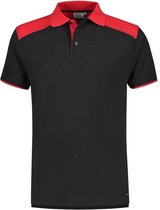 Santino Tivoli 2color Polo-shirt (210g/m2) - Zwart | Rood - XXXL