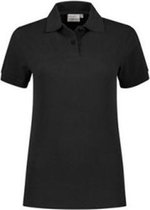 Santino Ricardo Dames Polo-shirt korte mouwen - XXL - Bedrukking - Zwart