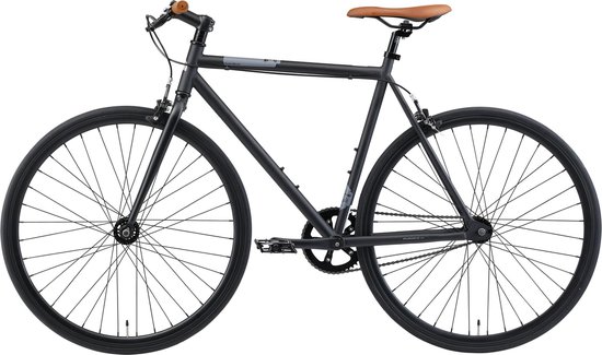 Bikestar Singlespeed 28 inch retro wielrenfiets, zwart / grijs van Bikestar — afbeelding 5