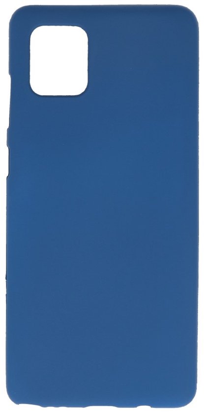 Coque arrière de téléphone bleu marine avec découpe pour l'appareil photo.
