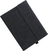 Clamshell-tabletbeschermhoes met houder voor MicroSoft Surface Pro4 / 5/6 12,3 inch (schapenleer / zwart)