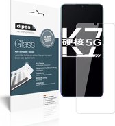 dipos I 2x Pantserfolie helder compatibel met Oppo K7 5G Beschermfolie 9H screen-protector (expres kleiner dan het glas omdat het gebogen is)