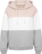 Urban Classics Kinder hoodie/trui -Kids 158- Oversize 3-Tone Roze