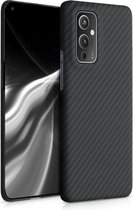 kalibri hoesje geschikt voor OnePlus 9 Pro - aramidehoes voor smartphone - mat zwart