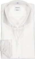 Seidensticker regular fit overhemd - wit fijn Oxford - Strijkvrij - Boordmaat: 41