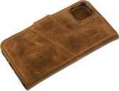 Made-NL vier pasjes (Samsung Galaxy S20FE) book case Vintage Bruin Kras Leer schijfmagneet