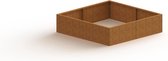 MySteel Cortenstaal plantenbak Miami xxl 1600x1600   - Hoogte: 300mm