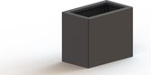 MySteel Gepoedercoat staal plantenbak Texas 300x500 Inclusief Bodemplaat - Kleur: RAL9005 (zwart) - Hoogte: 800mm