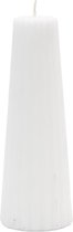 Cone Ridged Candle off-white 7x20