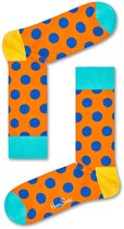 Happy Socks Big Dot Sokken - Oranje/Blauw - Maat 36-40