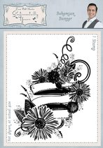 Sentimentally Yours Cling stamp - Bloemen banner - A6 - voorgesneden