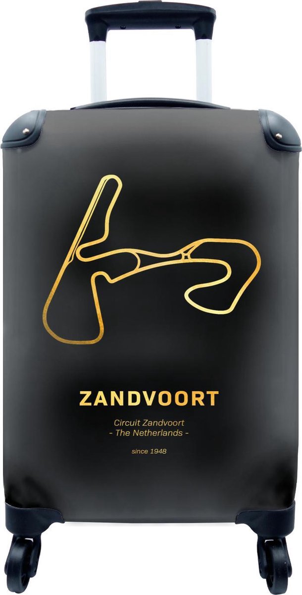 MuchoWow® Koffer - Circuit - Zandvoort - Goud - Past binnen 55x40x20 cm en  55x35x25 cm... | bol