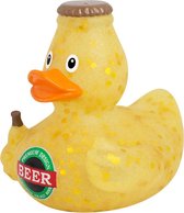 Lilalu Badeend Bier Eend Junior 8,5 Cm Rubber Geel/oranje