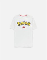 Pokémon Heren Tshirt -M- Logo Core Oversized Wit