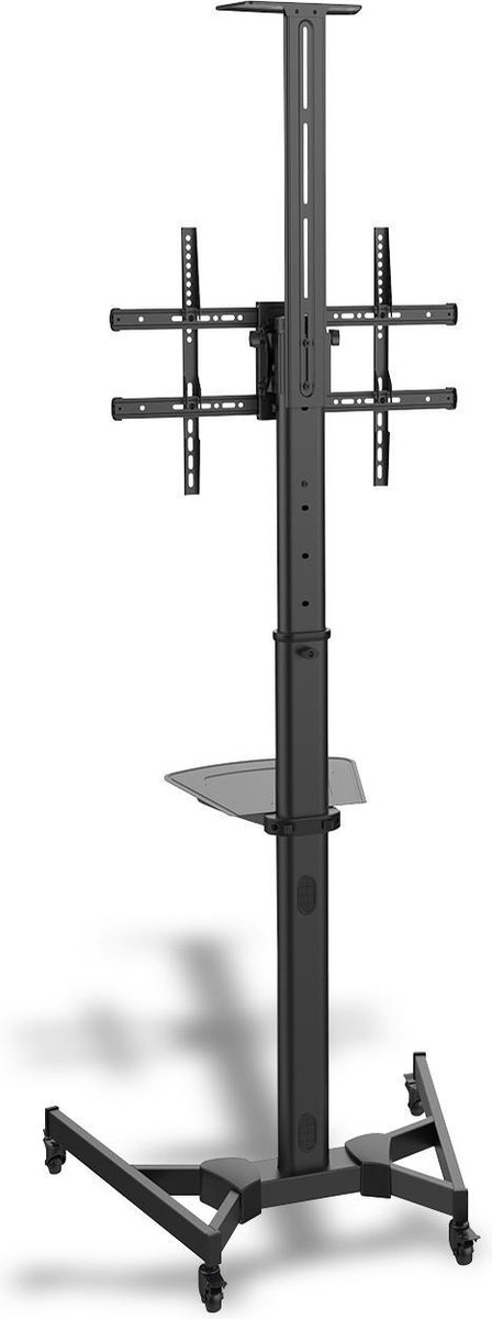Image of Digitus DA-90370 TV-wagen 94,0 cm (37) - 177,8 cm (70) Kantelbaar, In hoogte verstelbaar Met toetsenbordlade, Met ver