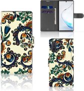 Geschikt voor Samsung Galaxy Note 10 Wallet Case Barok Flower