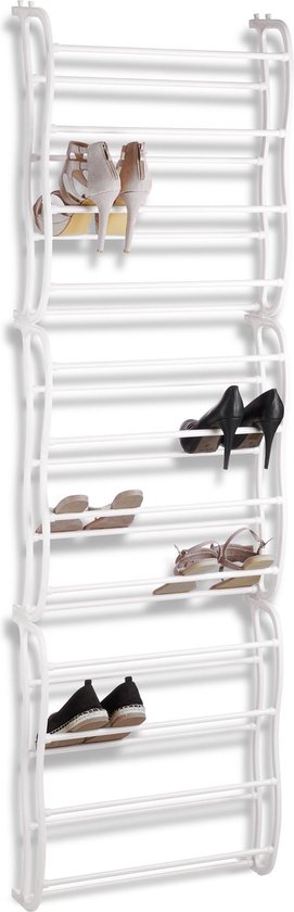 Relaxdays porte étagère à chaussures - accroche-porte pour chaussures - pour  36 paires... | bol.com