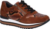 Gabor Vrouwen Leren Slangenprint Lage sneakers / Damesschoenen 36.448  - Cognac - Maat 44