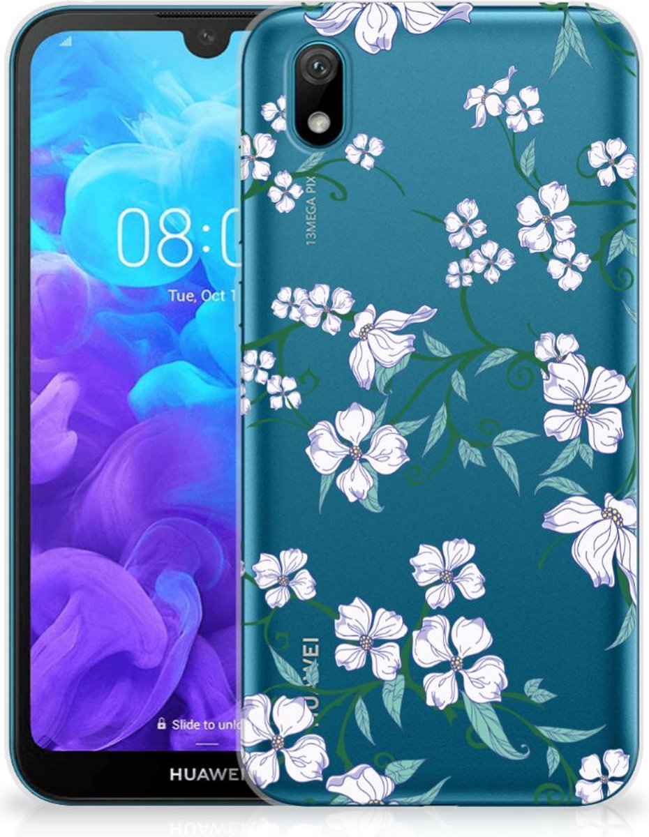 Back Cover voor Huawei Y5 (2019) Uniek TPU Case Blossom White