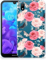 Back Case Huawei Y5 (2019) TPU Siliconen Hoesje Butterfly Roses