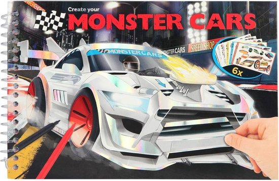 Afbeelding van het spel Monster Cars Pocket Kleurboek