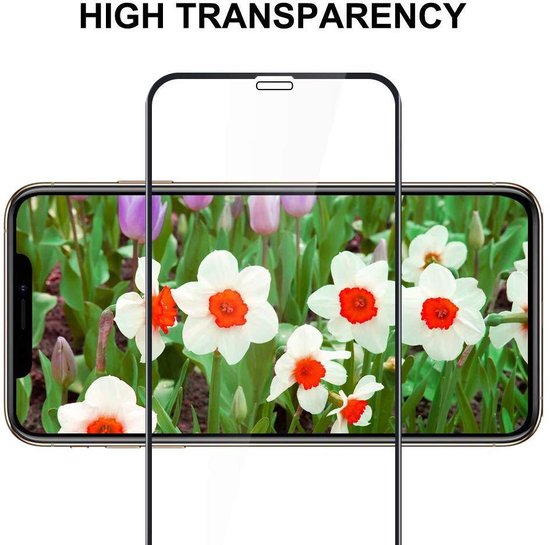 iPhone 11 - Bookcase white - étui portefeuille + 2X Full Cover Tempered Glass écran en verre trempé