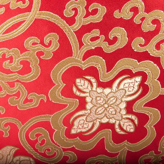 Meditatiekussen rood lotus patroon van Yogi & Yogini — afbeelding 2