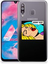 Silicone Back Cover Geschikt voor Samsung Galaxy M30 Popart Oh Yes