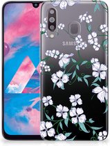 Back Cover Geschikt voor Samsung M30 TPU Siliconen Hoesje Blossom White