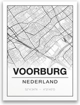 Poster/plattegrond VOORBURG - 30x40cm