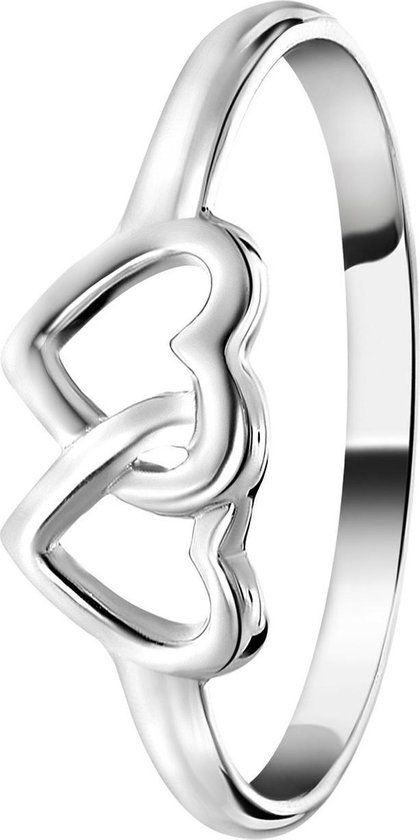Lucardi Ringen - Zilveren kinderring 2harten