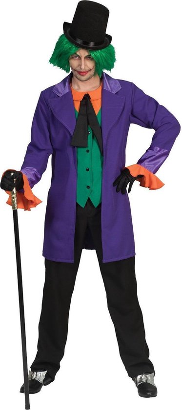 Joker Kostuum | Knotsgekke Joker Uit Batman | Maat 48-50 | Halloween | Verkleedkleding